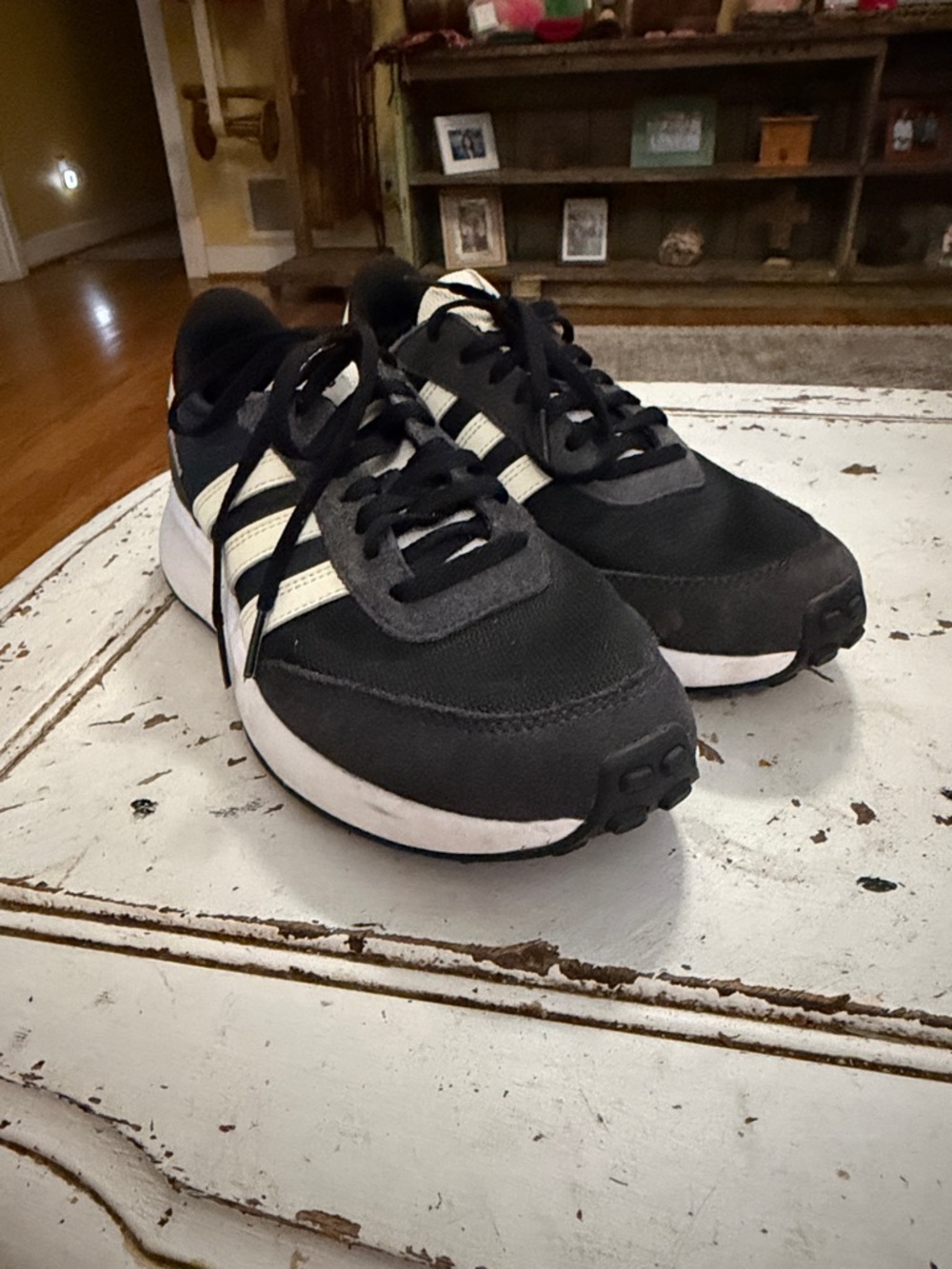 Women’s adidas Black Running shoes with white Stripes